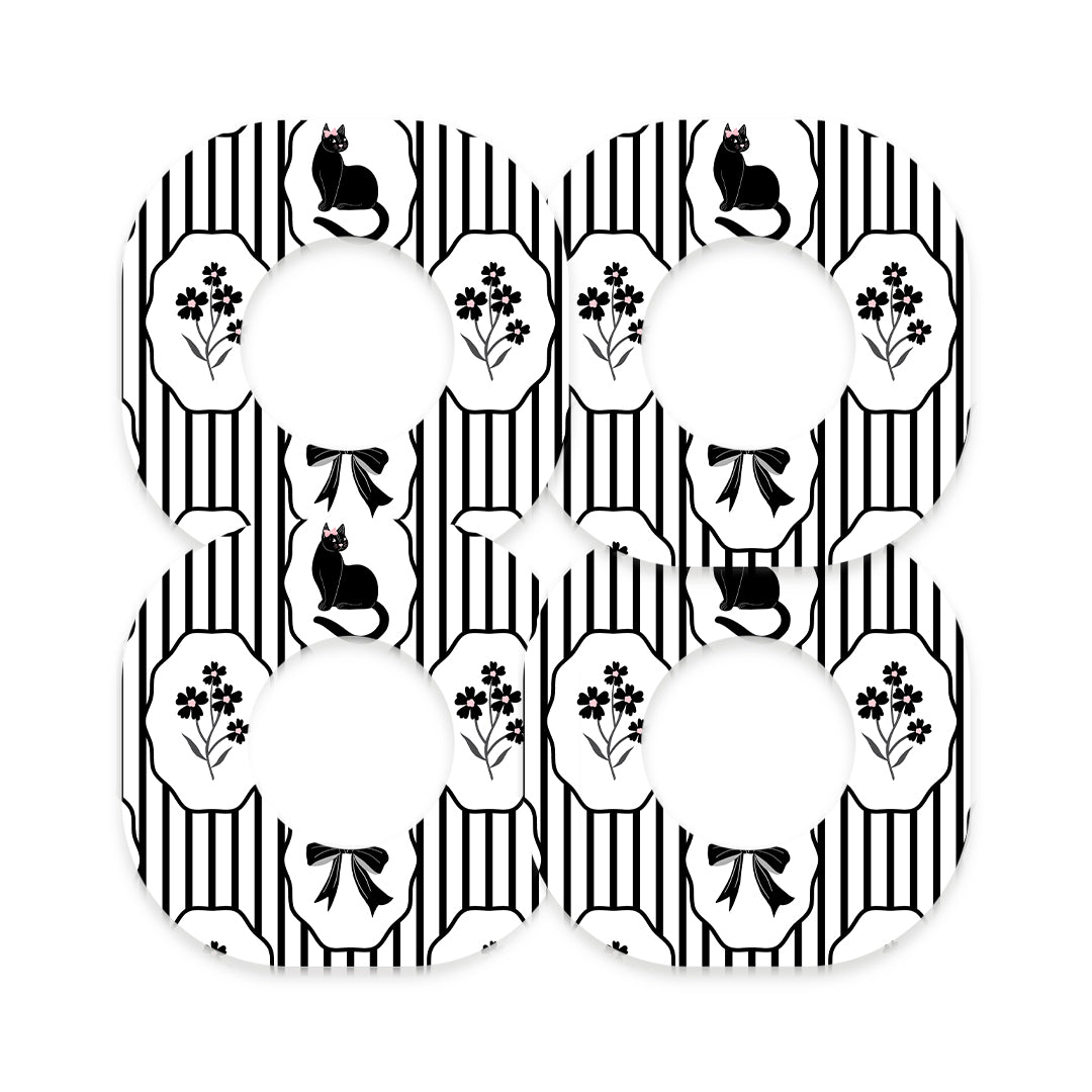 Midnight Cat Dexcom G7 and Stelo Patch Tape - Pump Peelz