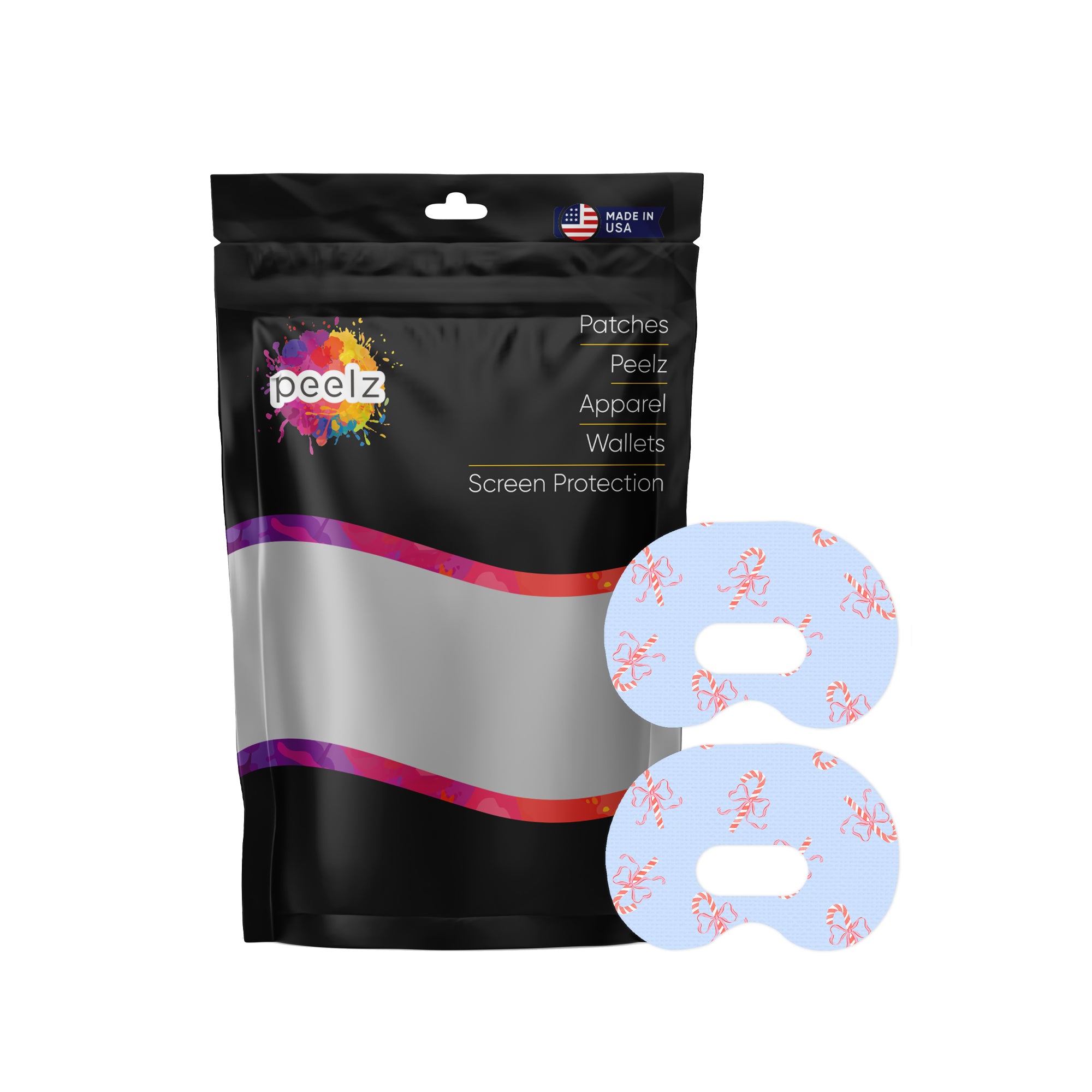 Candy Cane Lane Medtronic Guardian Connect Patch Tape - Pump Peelz