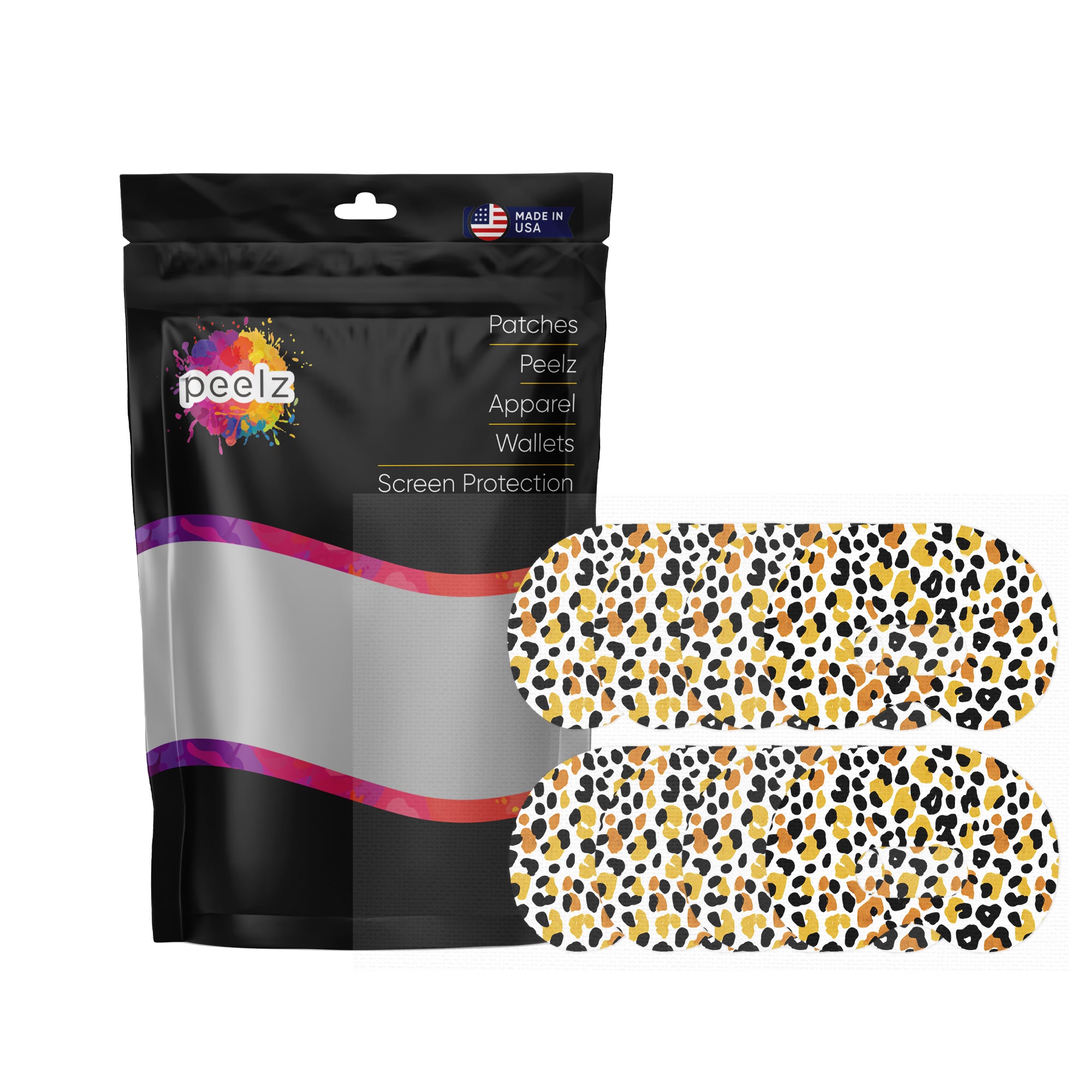 Golden Leopard Medtronic Guardian Connect Patch Tape - Pump Peelz