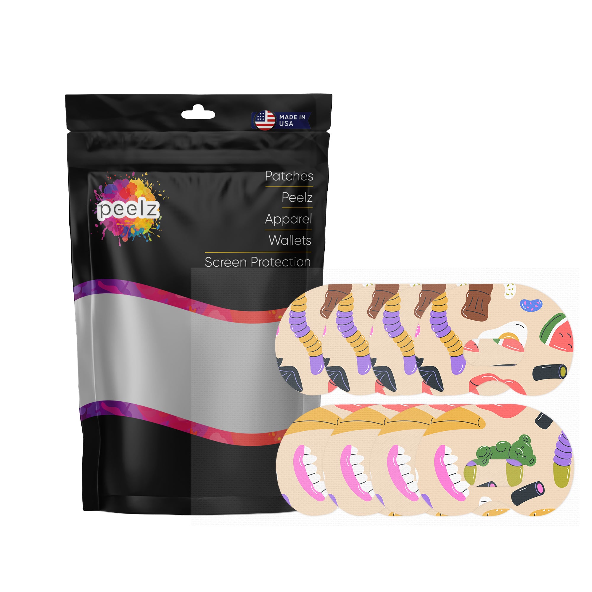 Candy Chaos Medtronic Guardian Connect Patch Tape - Pump Peelz