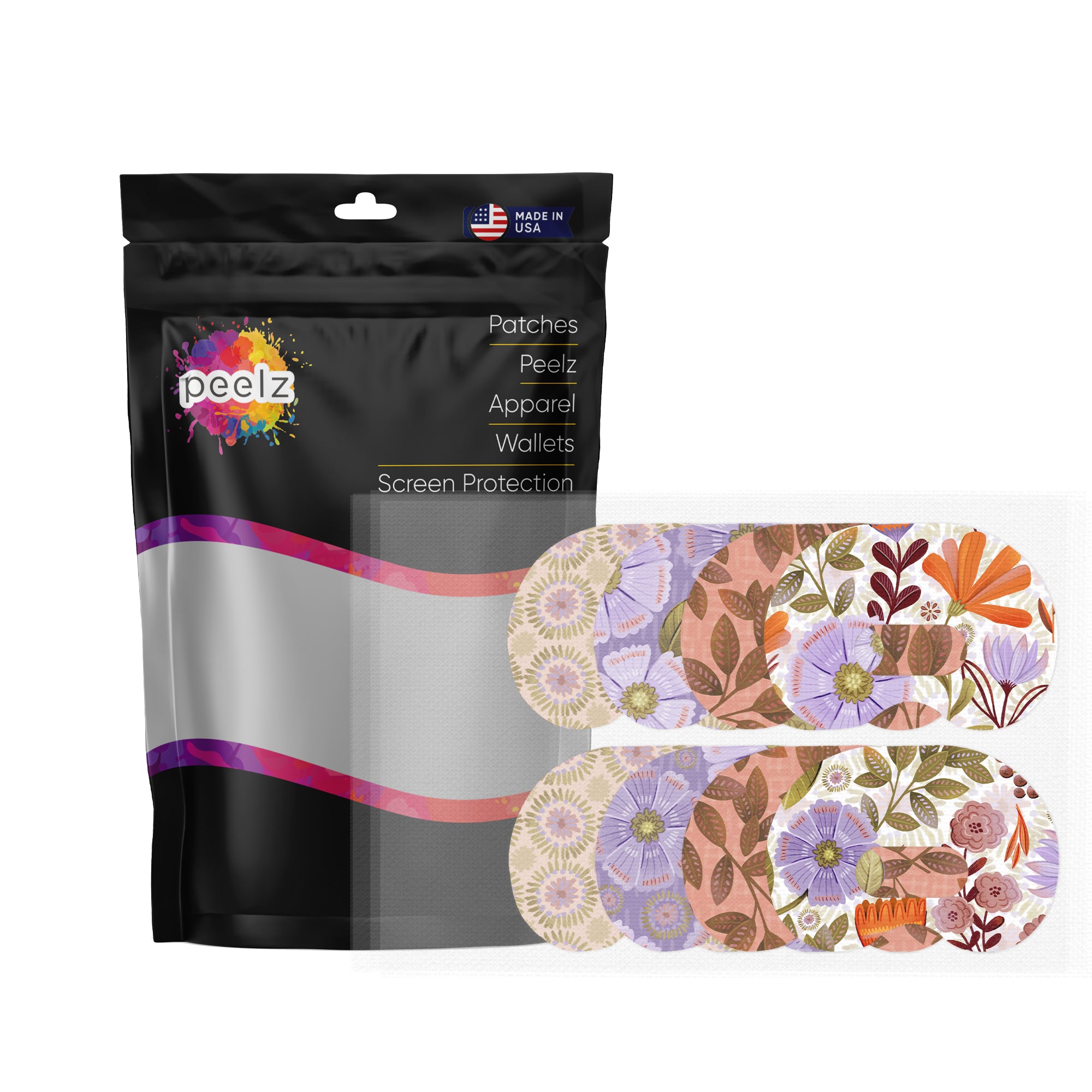 Autumn Blooms Variety Pack for Medtronic Guardian Connect Patch Tape - Pump Peelz