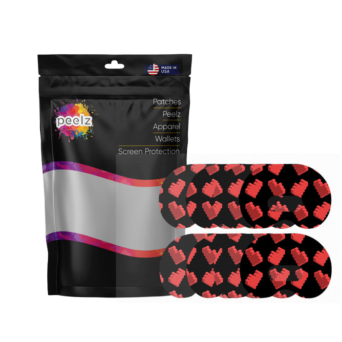 Pixel Hearts Patch Pro Tape Designed for Medtronic CGM - Pump Peelz