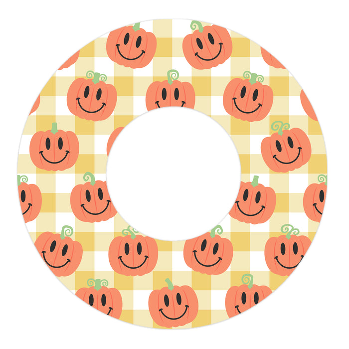 Pumpkin Smilies Patch Tape Designed for the FreeStyle Libre 2