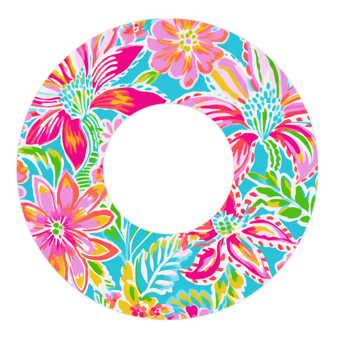 Preppy Flowers Patch Patch Tape Designed for the FreeStyle Libre 2