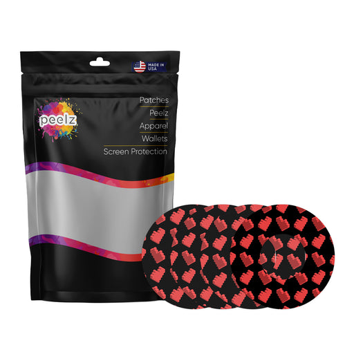 Pixel Hearts Patch Pro Tape Designed for the FreeStyle Libre 2 - Pump Peelz