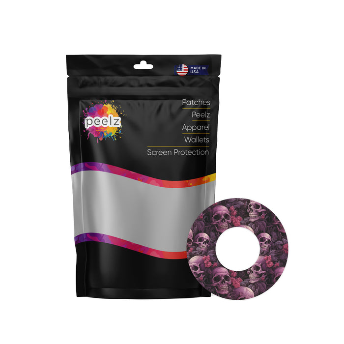 Pink Skulls Patch Pro Tape Designed for the FreeStyle Libre 2