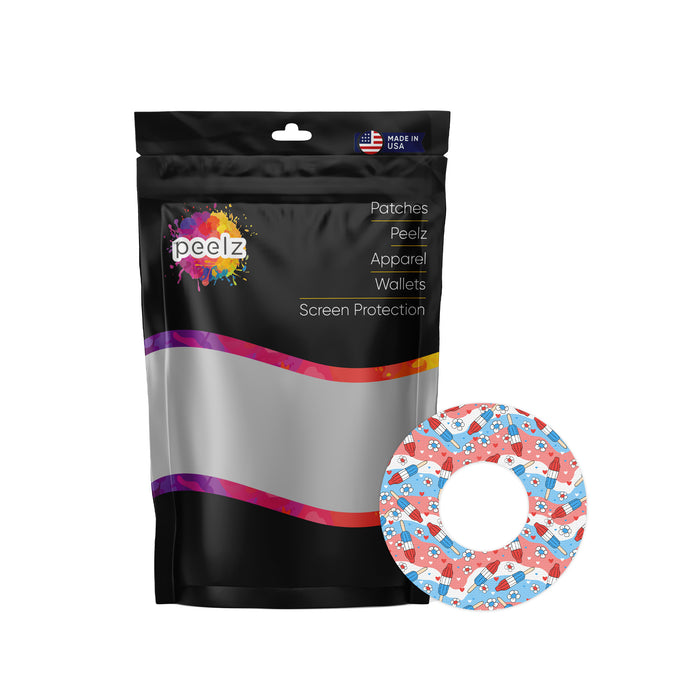 Patriotic Popsicles Patch Patch Tape Designed for the FreeStyle Libre 2