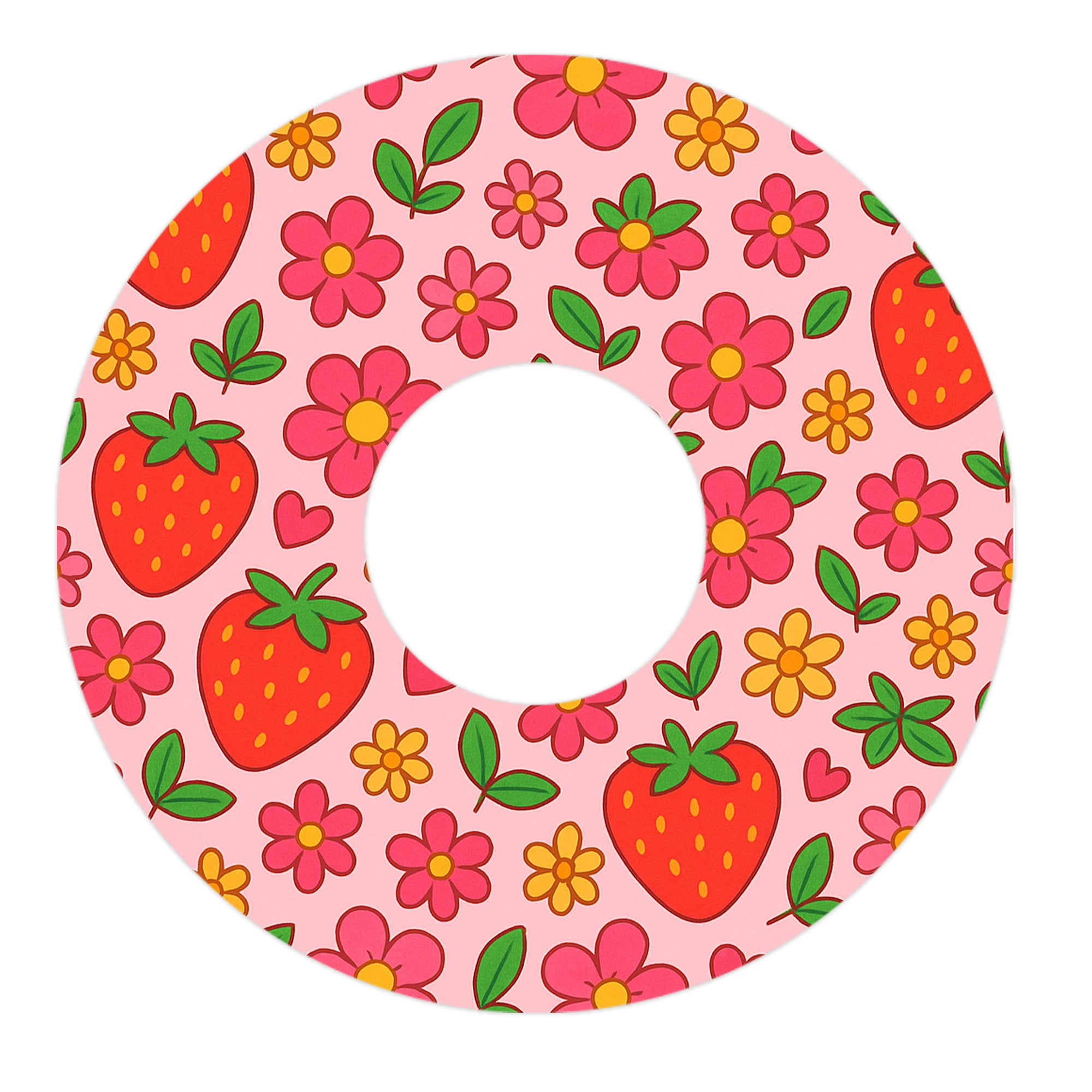 Strawberry Garden FreeStyle Libre 3 Patch Tape - Pump Peelz