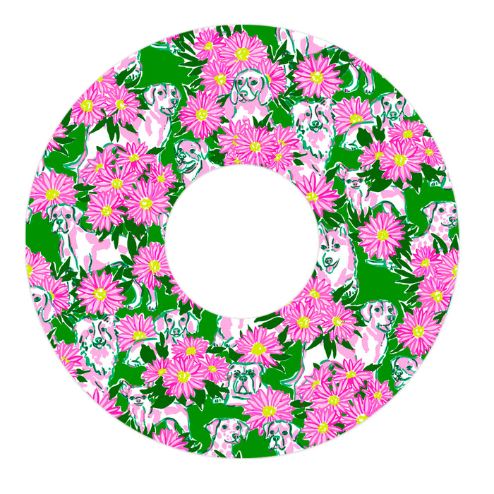 Dogs and Daisies Patch Patch Tape Designed for the FreeStyle Libre 3