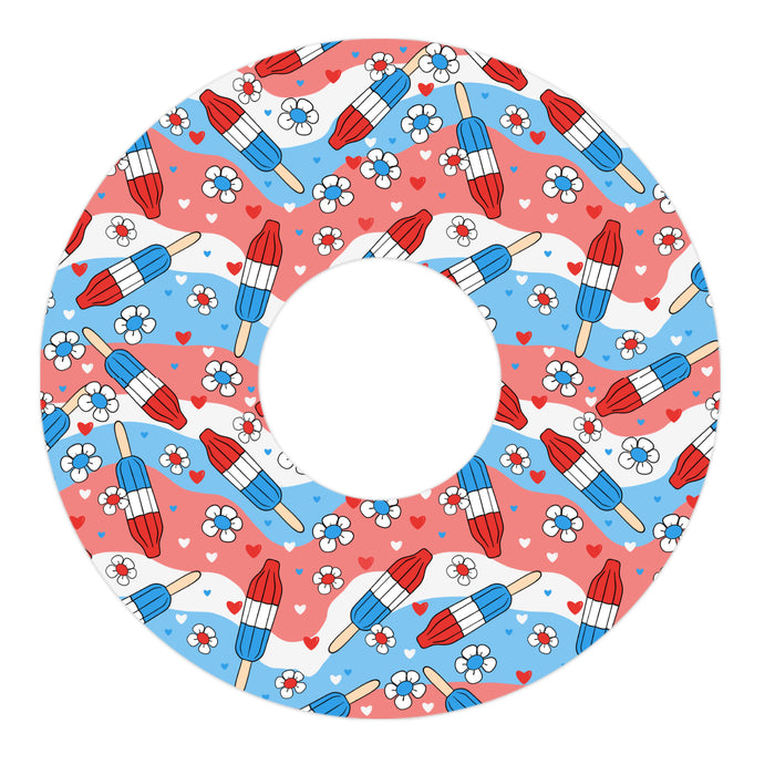 Patriotic Popsicles Tape Designed for the FreeStyle Libre 3