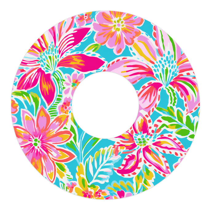 Preppy Flowers Patch Patch Tape Designed for the FreeStyle Libre 3