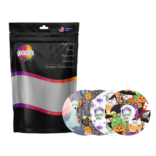 Cartoon Halloween Variety Patch+ Tape Designed for the FreeStyle Libre 3 - Pump Peelz