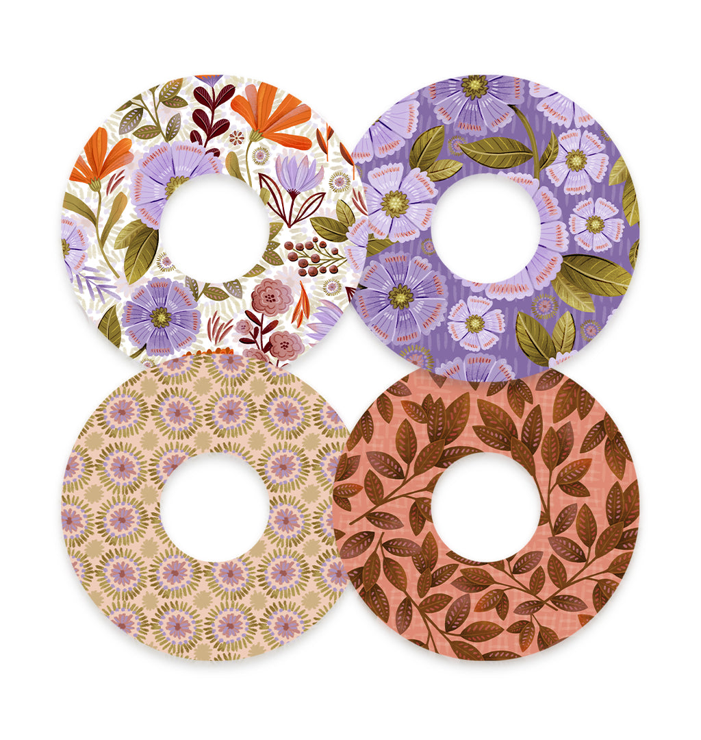 Autumn Blooms Variety Pack for FreeStyle Libre 3 Patch Tape - Pump Peelz