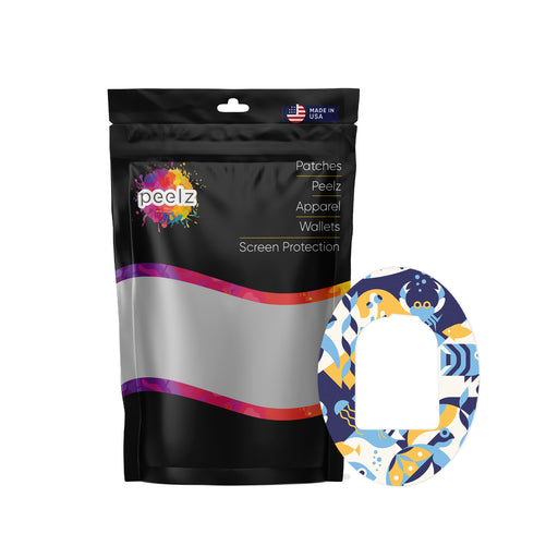 Underwater Abstract Patch Pro Tape Designed for Omnipod - Pump Peelz