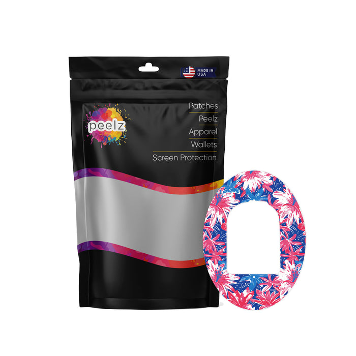 Patriotic Flowers Omnipod Patch Tape