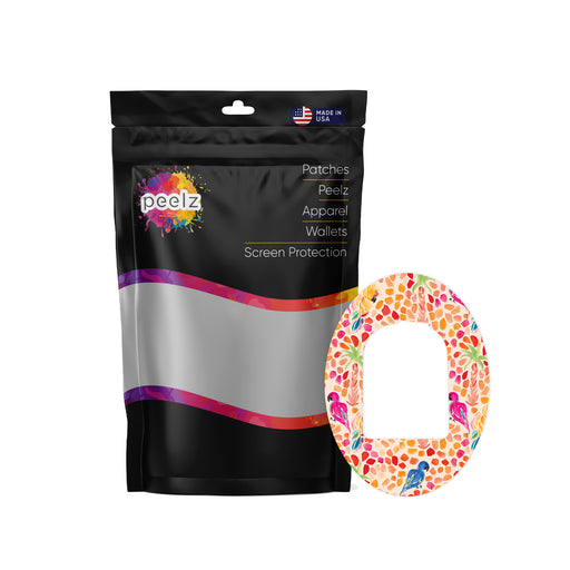 Tropical Watercolor Patch Pro Tape Designed for Omnipod - Pump Peelz
