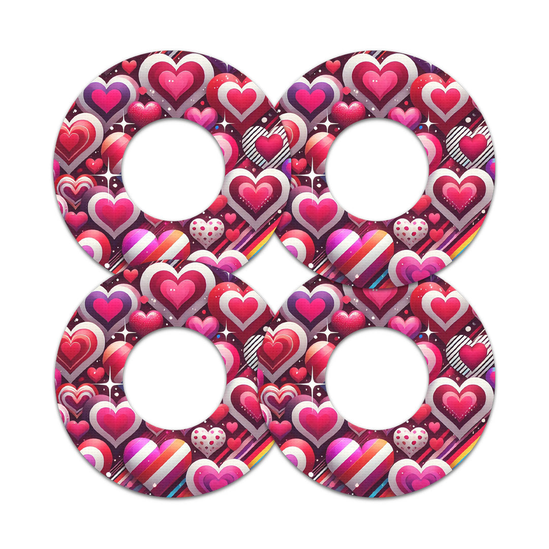 Sparkly Hearts Freestyle Libre 2 Patch Tape - Pump Peelz