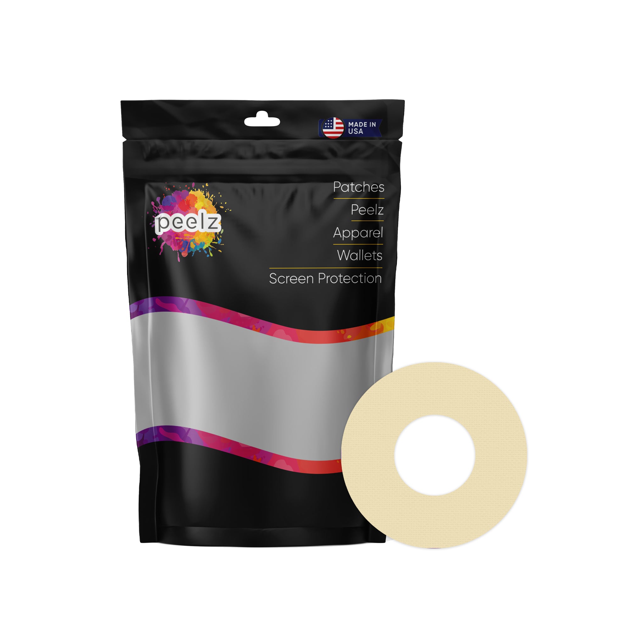 Solid Color Buttermilk Freestyle Libre 2 Patch Tape - Pump Peelz