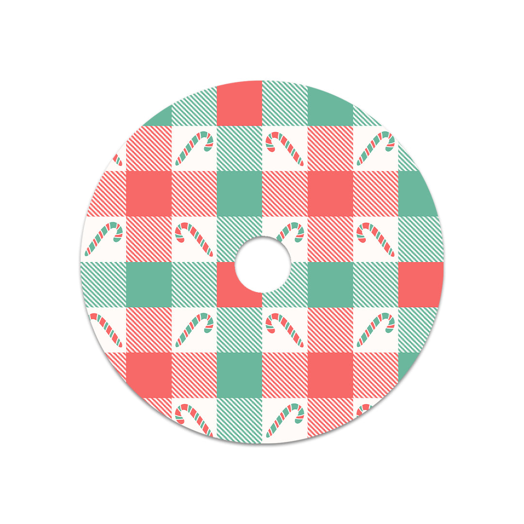 Peppermint Plaid Freestyle Libre 2 Sticker - Pump Peelz