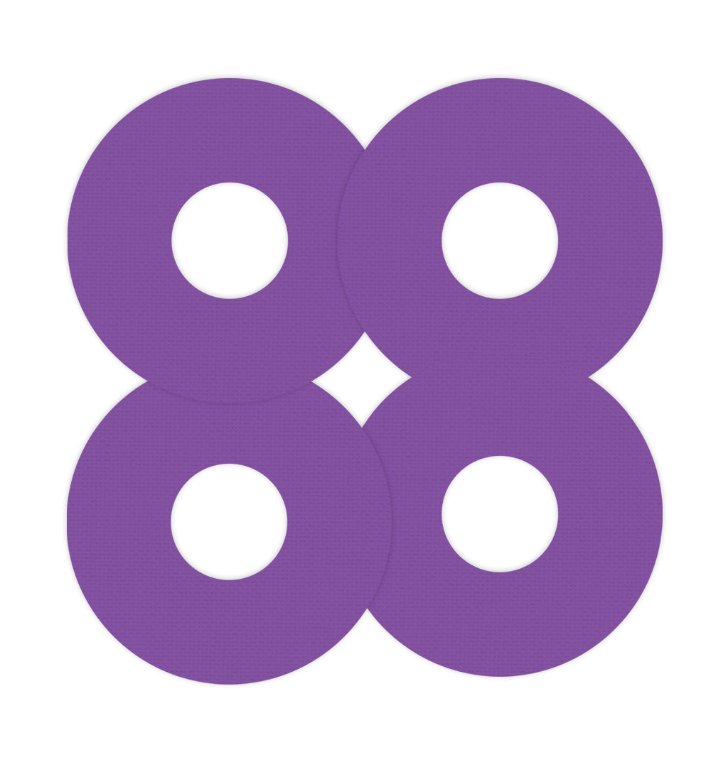 Solid Color Purple FreeStyle Libre 3 Patch Tape - Pump Peelz