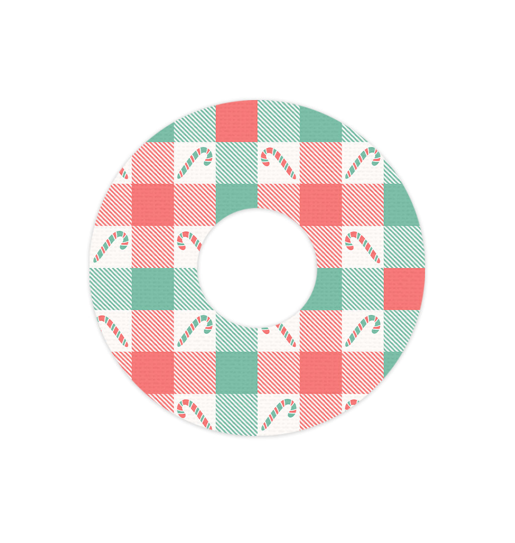 Peppermint Plaid FreeStyle Libre 3 Patch Tape - Pump Peelz