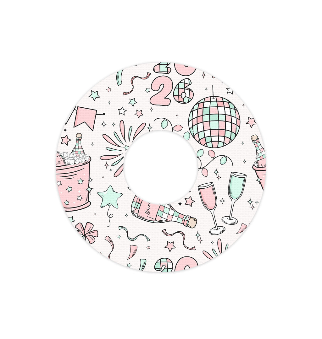 Cheers to '26 FreeStyle Libre 3 Patch Tape - Pump Peelz