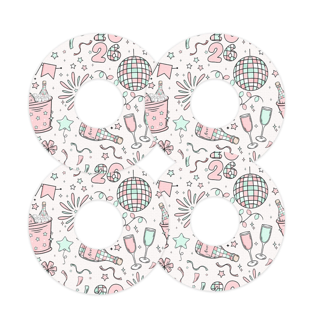 Cheers to '26 FreeStyle Libre 3 Patch Tape - Pump Peelz