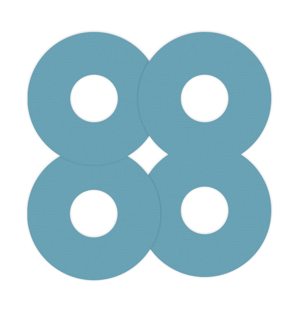 Solid Color Blue FreeStyle Libre 3 Patch Tape - Pump Peelz