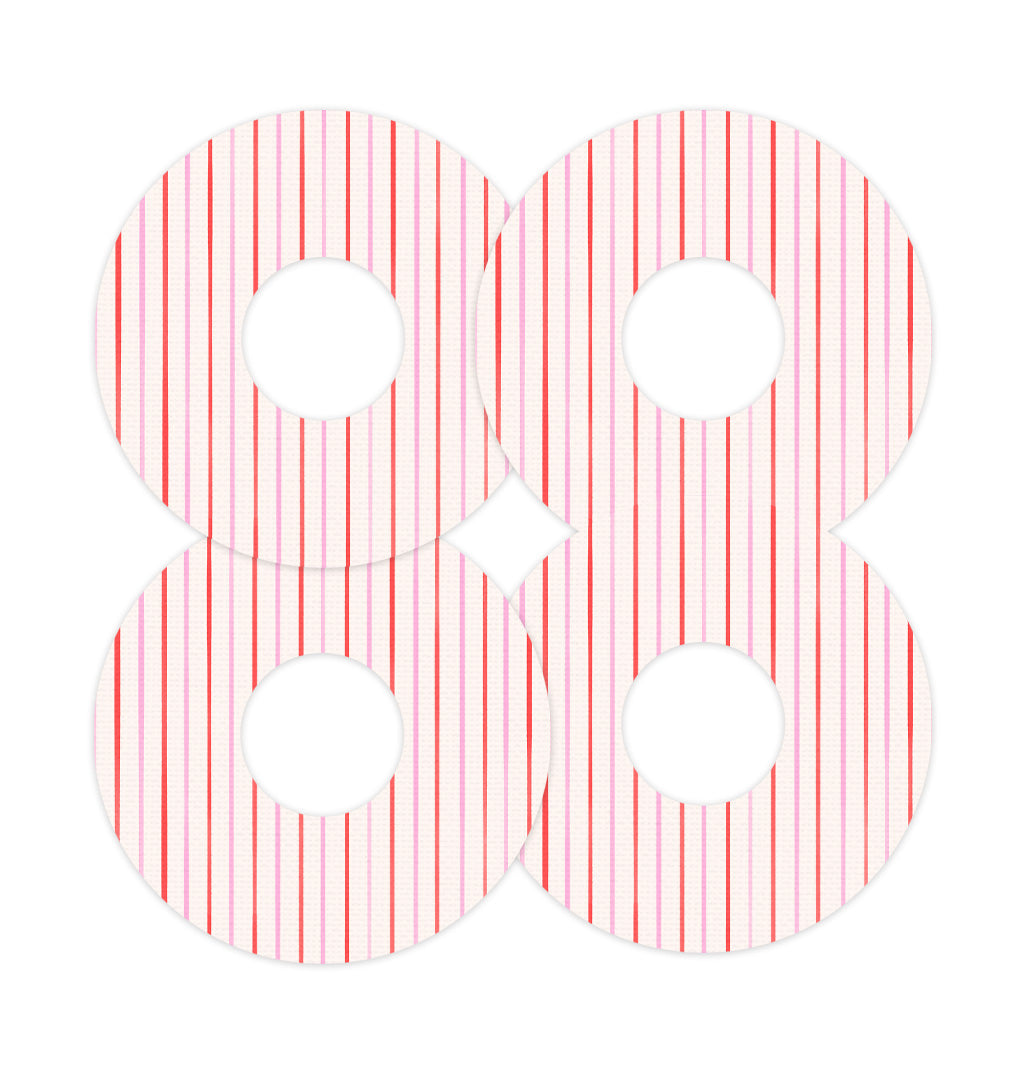 Peppermint Stripes FreeStyle Libre 3 Patch Tape - Pump Peelz