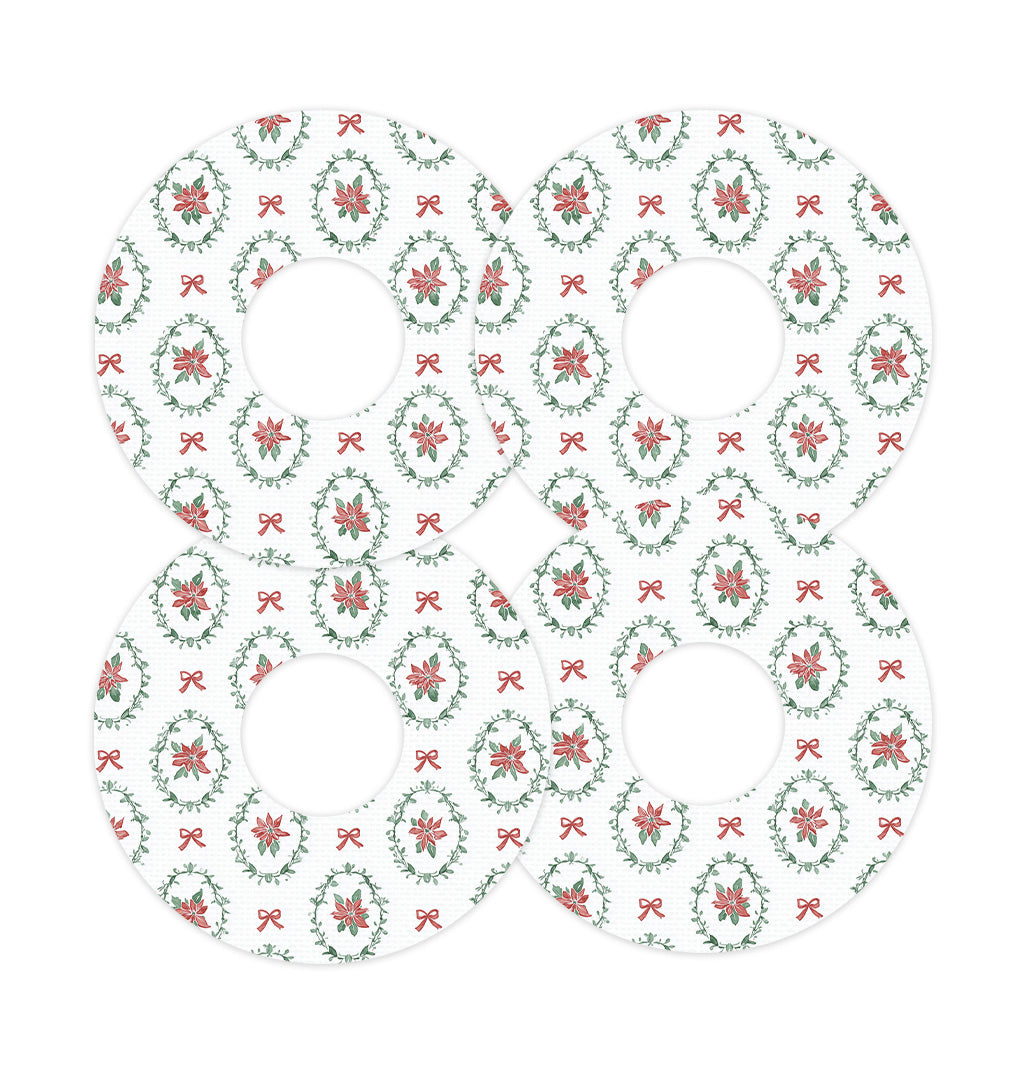 Poinsettia Parade FreeStyle Libre 3 Patch Tape - Pump Peelz