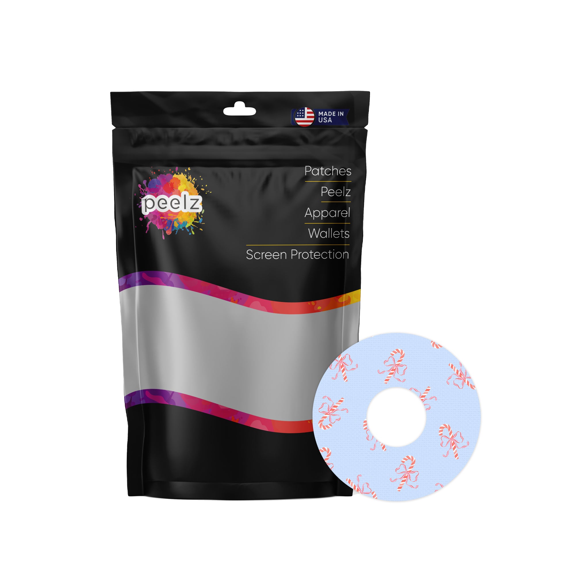 Candy Cane Lane FreeStyle Libre 3 Patch Tape - Pump Peelz