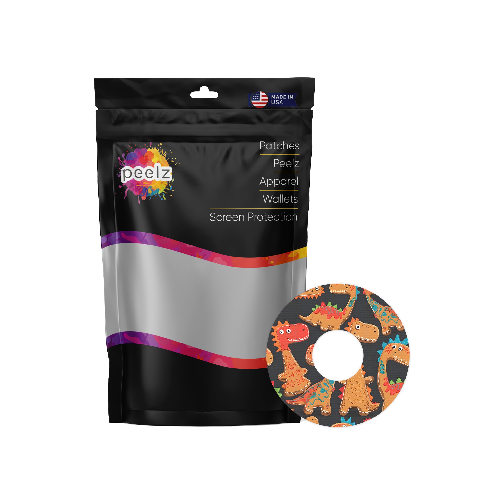 Jurassic Gingerbread FreeStyle Libre 3 Patch Tape - Pump Peelz