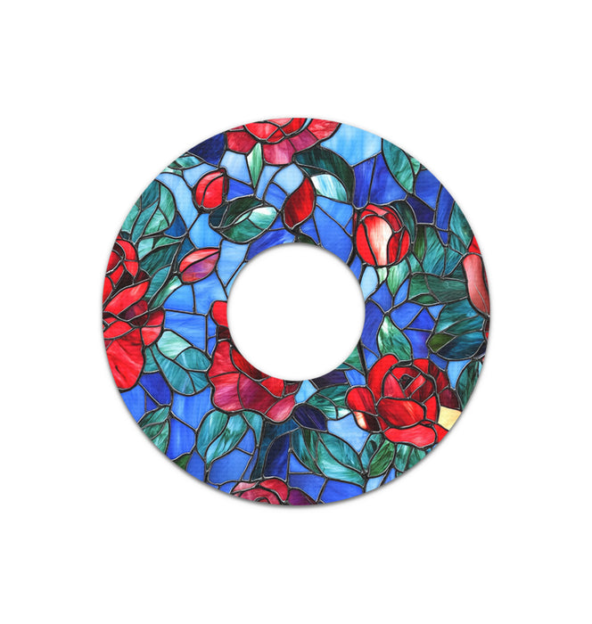 Crimson Blooms Patch  Tape Designed for the FreeStyle Libre 3