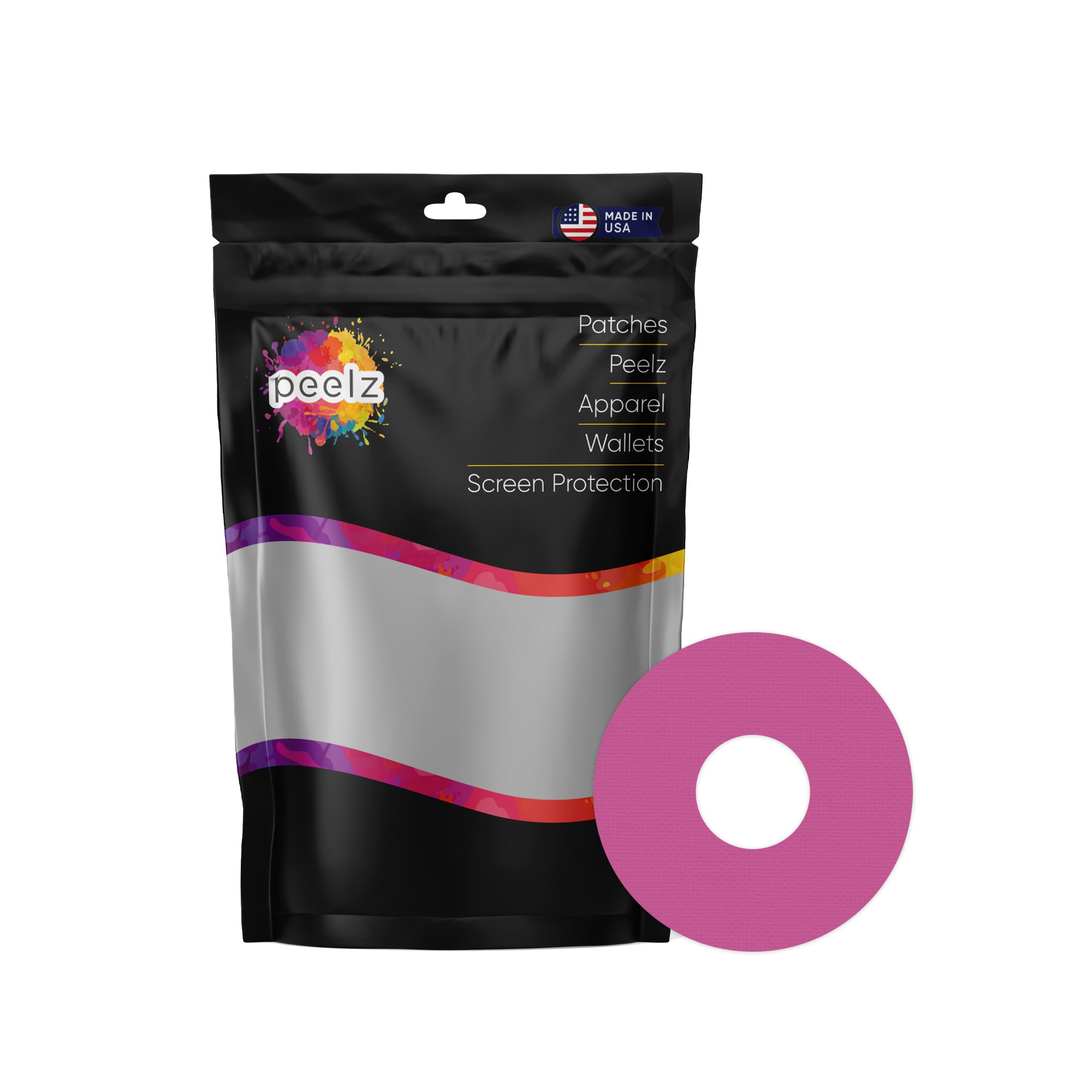 Solid Color Berry FreeStyle Libre 3 Patch Tape - Pump Peelz