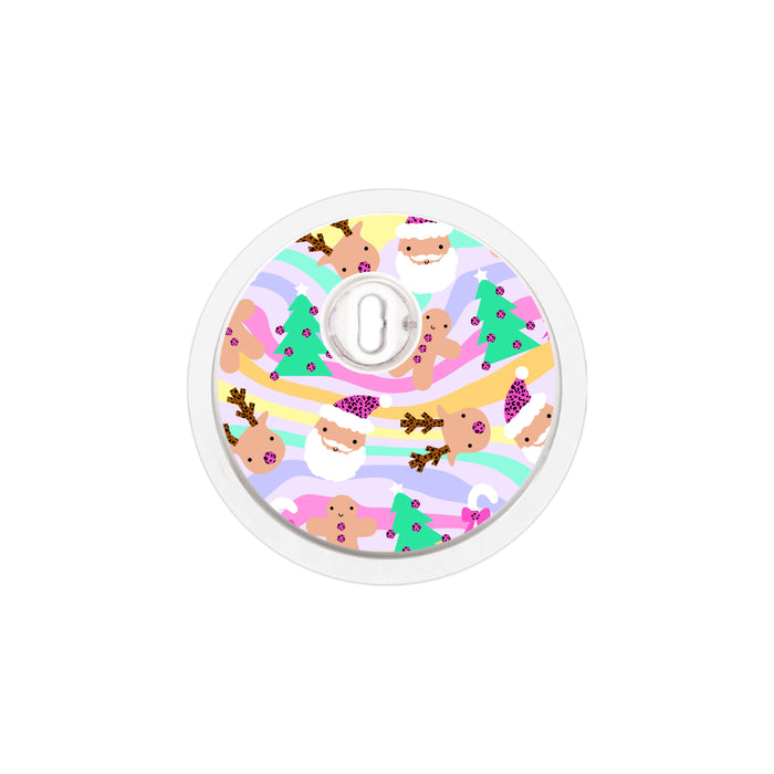 Christmas Pastel Sticker for the FreeStyle Libre 3 Sensor