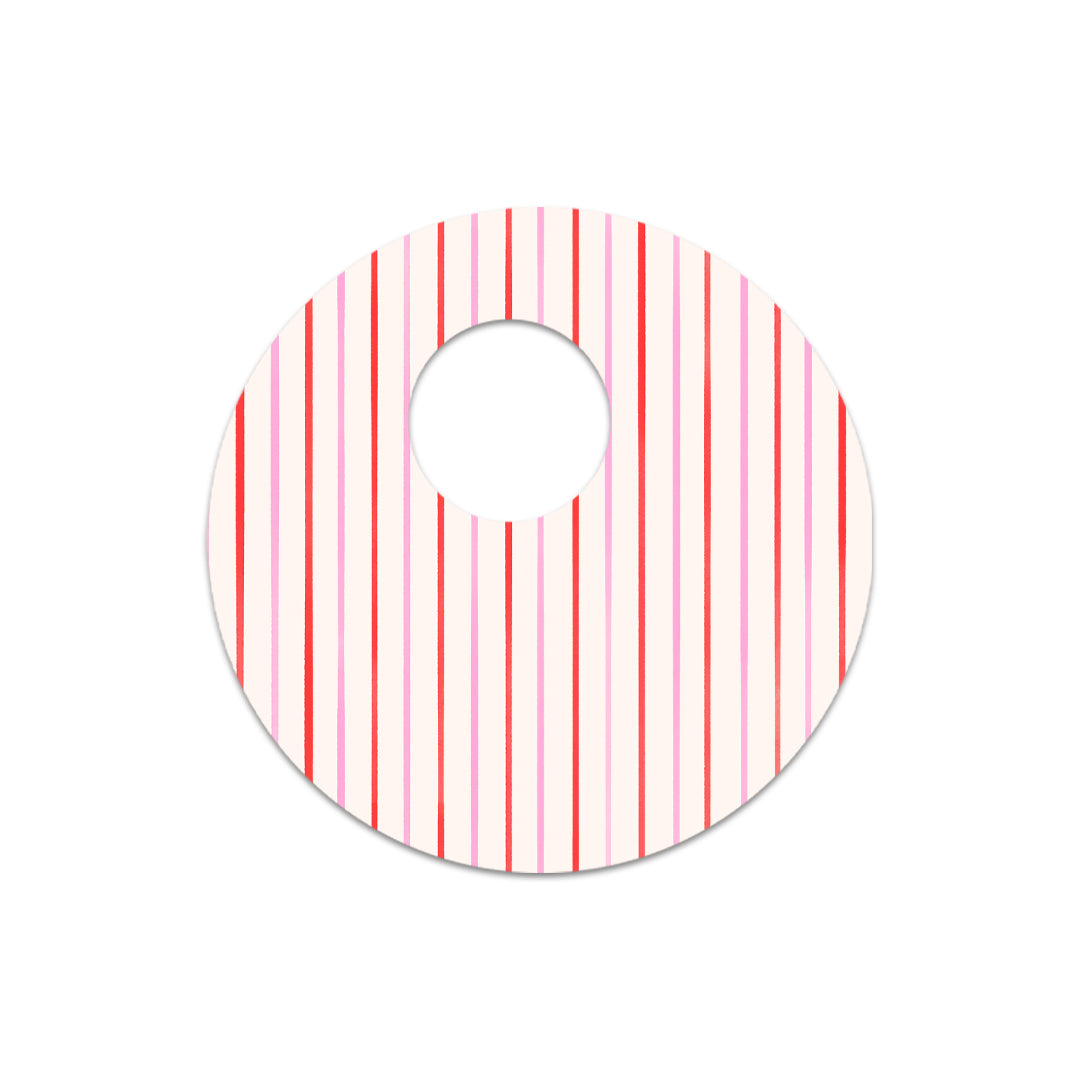 Peppermint Stripes FreeStyle Libre 3 Sensor Sticker - Pump Peelz