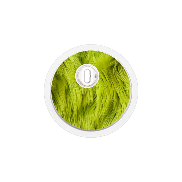 Green Fur Sticker Designed for the FreeStyle Libre 3 Sensor