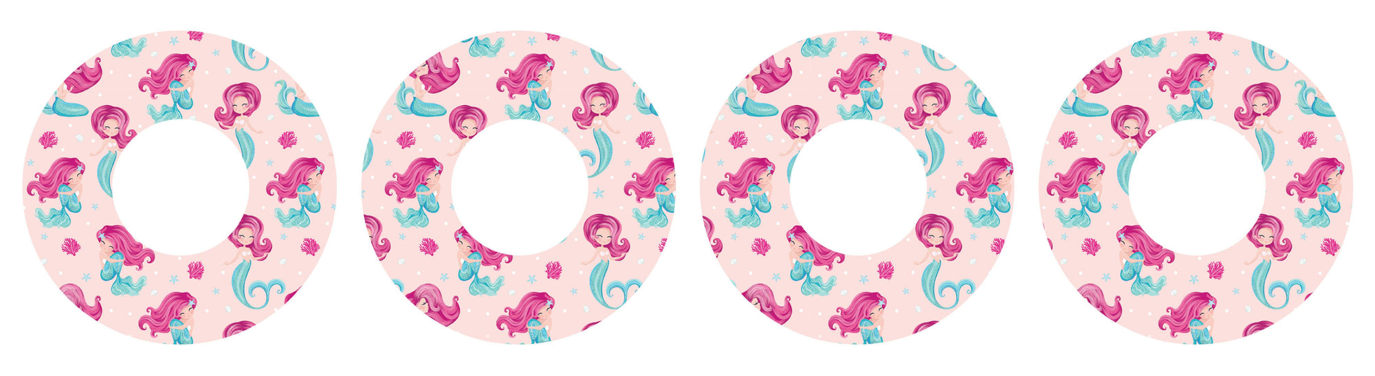 Lovely Mermaids Patch+ Tape Designed for the FreeStyle Libre 2 - Pump Peelz