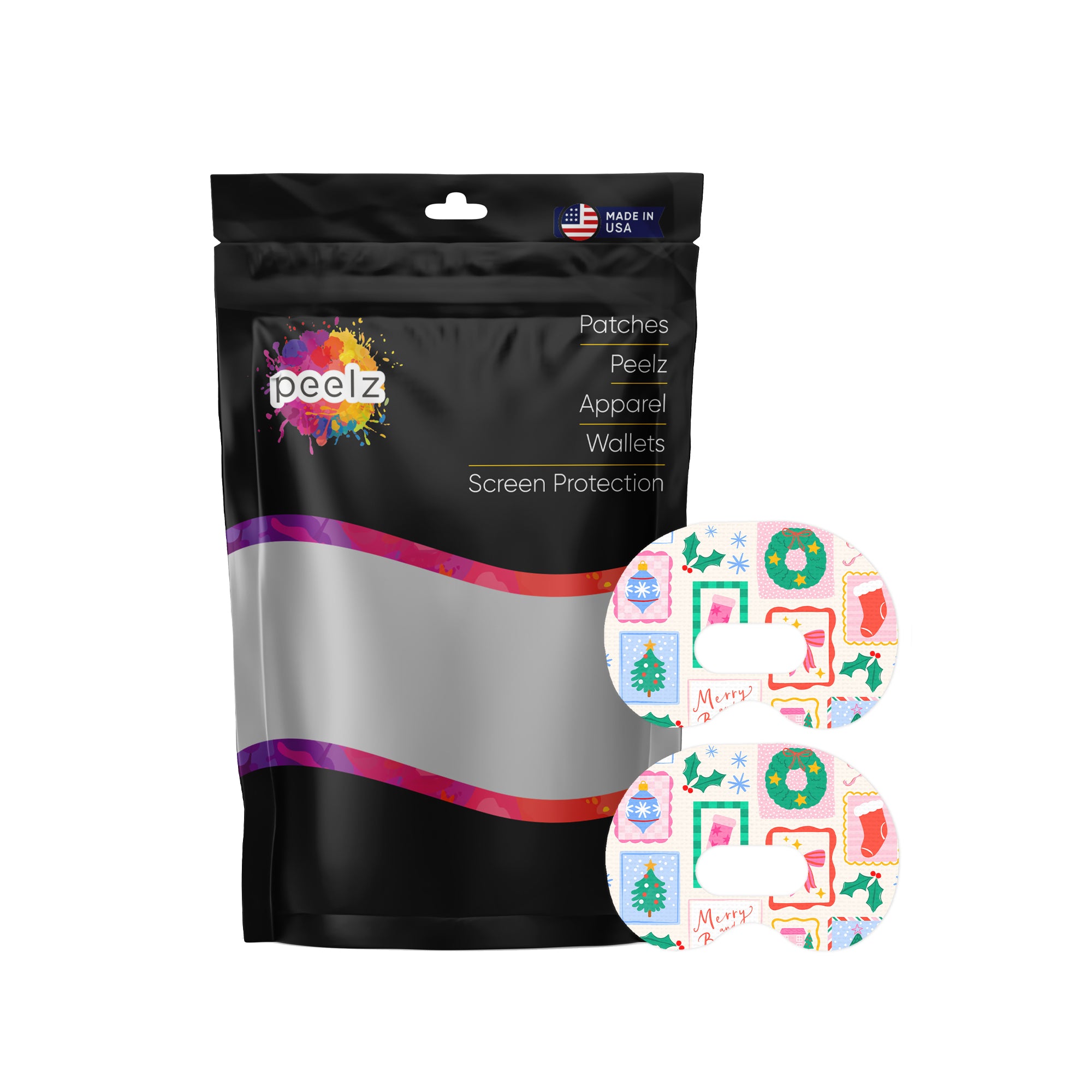 Holiday Greetings Medtronic Guardian Connect Patch Tape - Pump Peelz