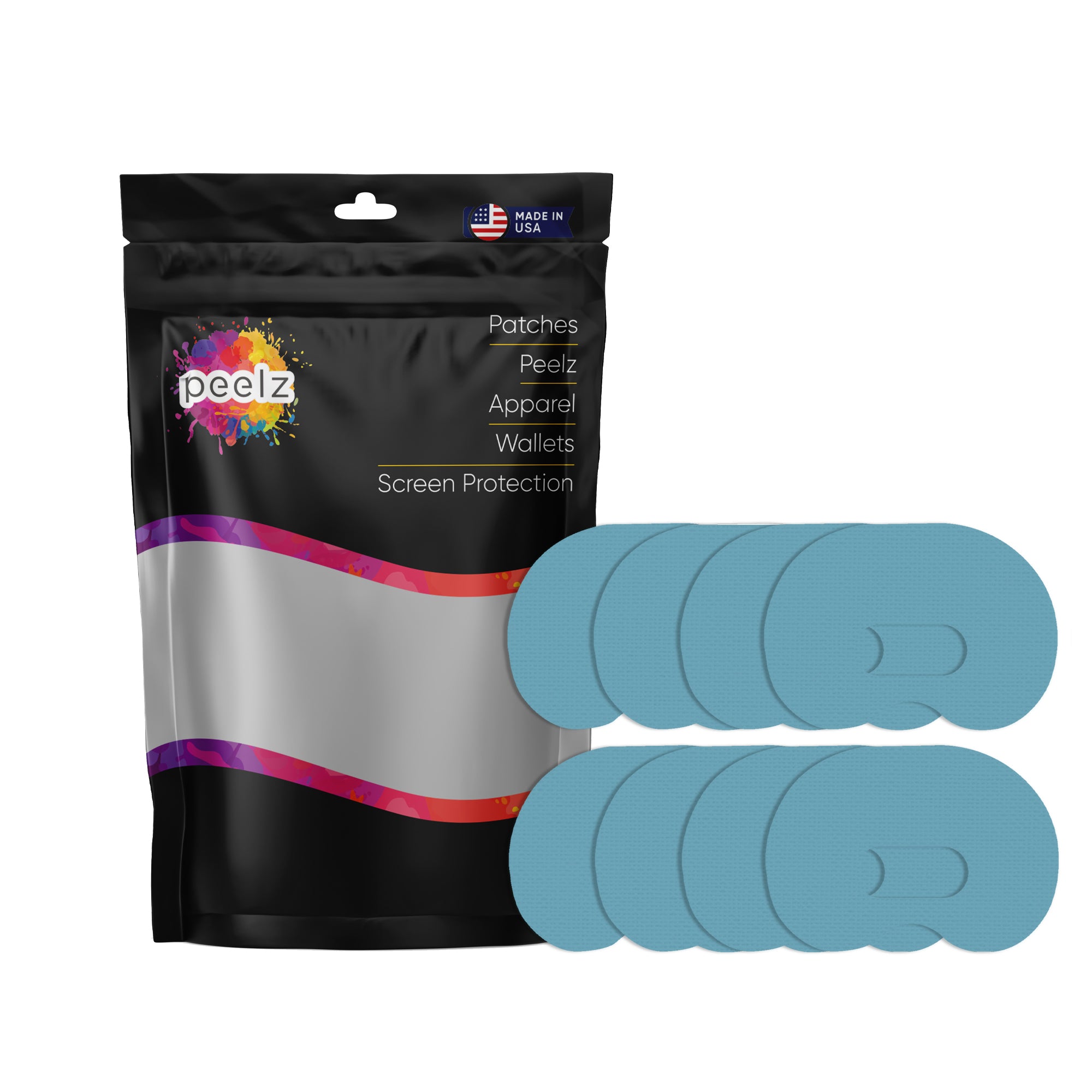 Solid Color Blue Medtronic Guardian Connect Patch Tape - Pump Peelz