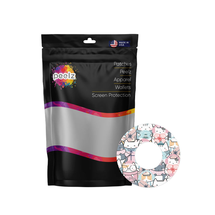 Meowy Christmas Patch Tape Designed for the FreeStyle Libre 2-Pump Peelz