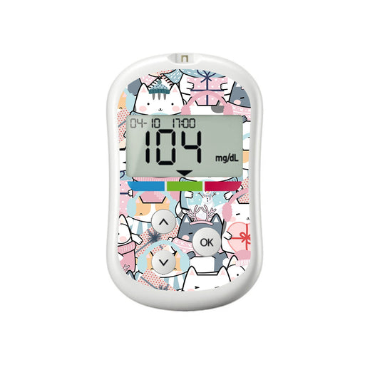 Meowy Christmas for OneTouch Verio Flex Glucometer-Pump Peelz