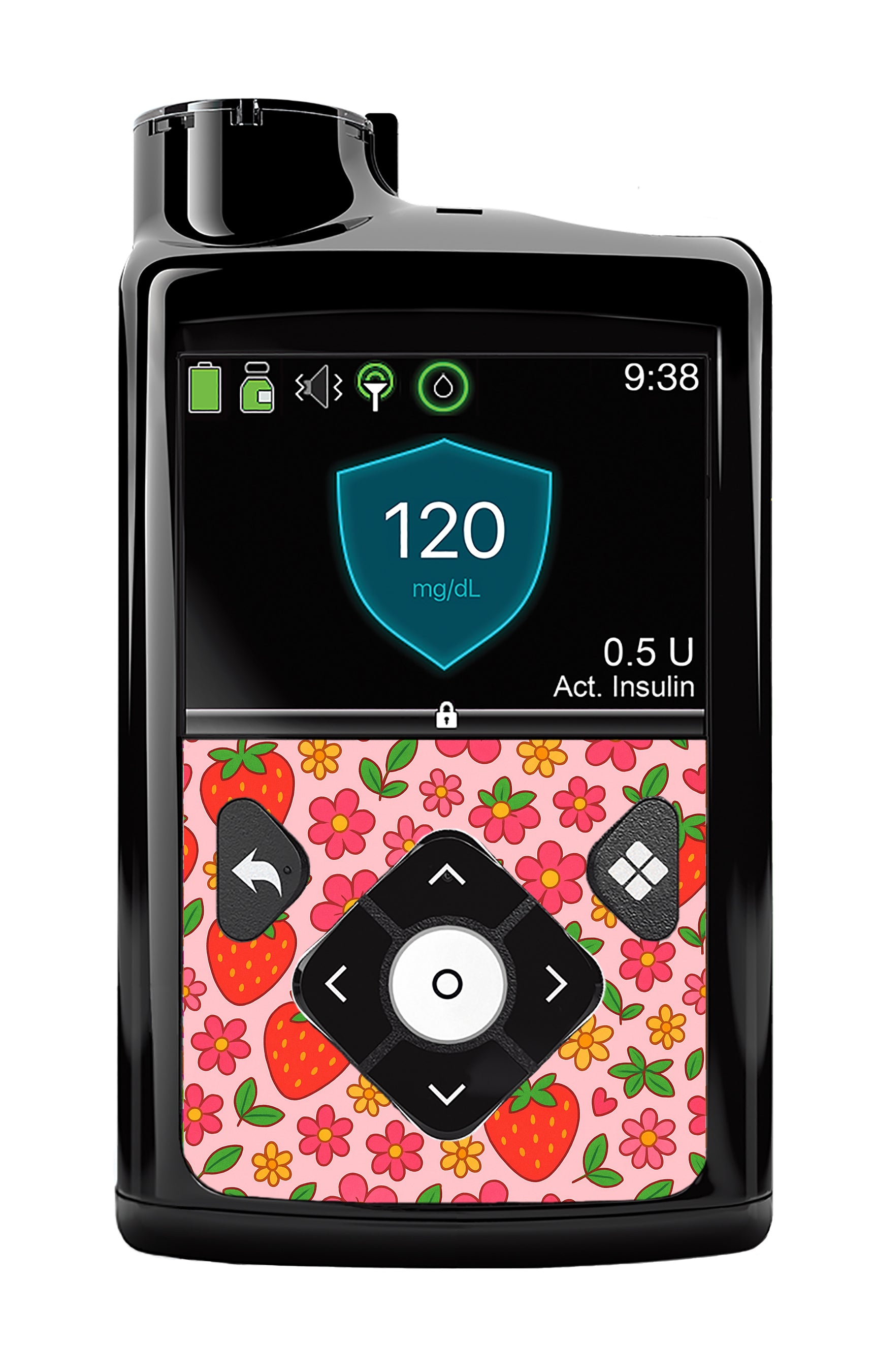 Strawberry Garden Medtronic MiniMed 770G & 780G Sticker - Pump Peelz