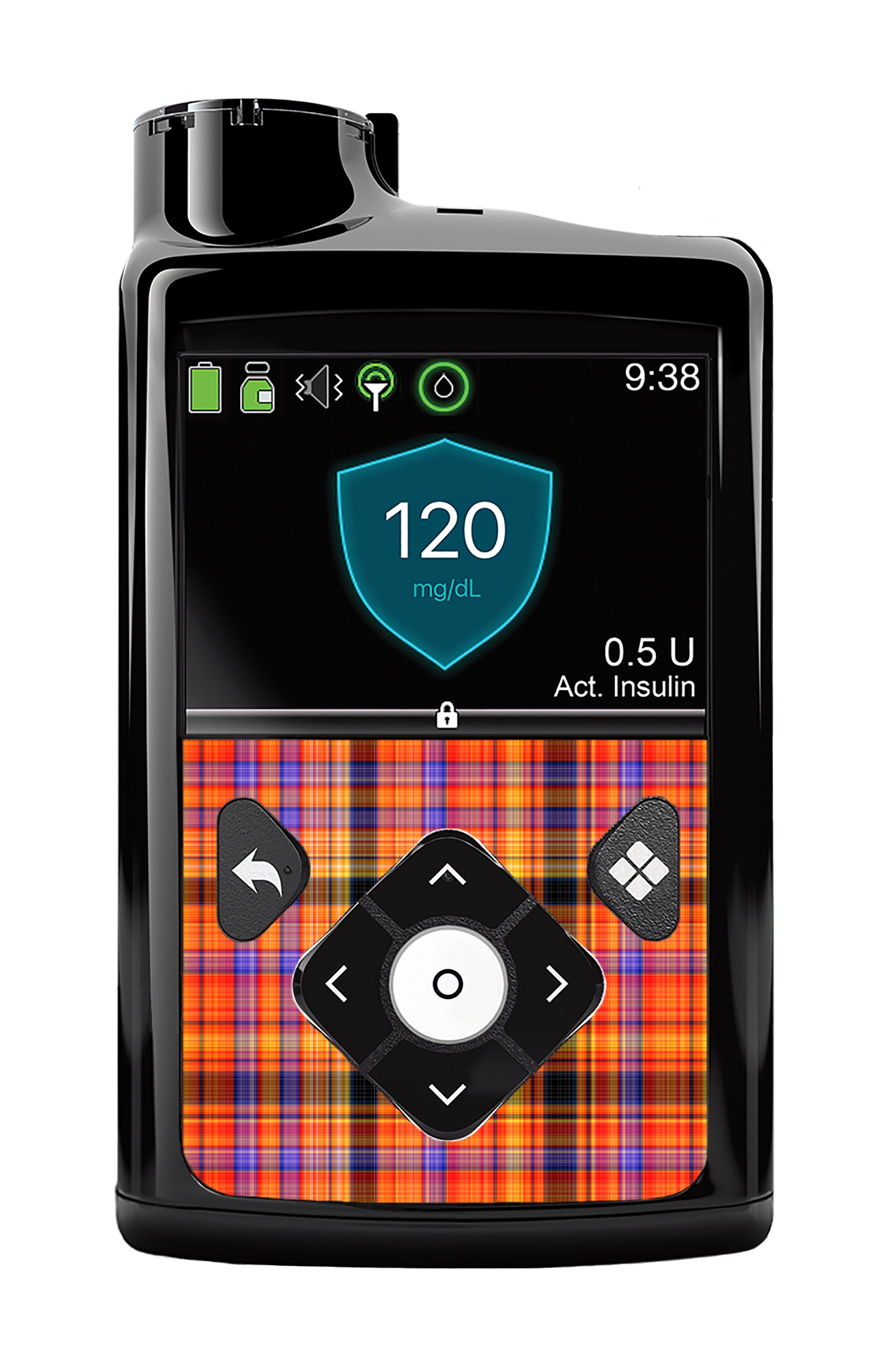 Pumpkin Plaid Medtronic MiniMed 770G & 780G Sticker - Pump Peelz