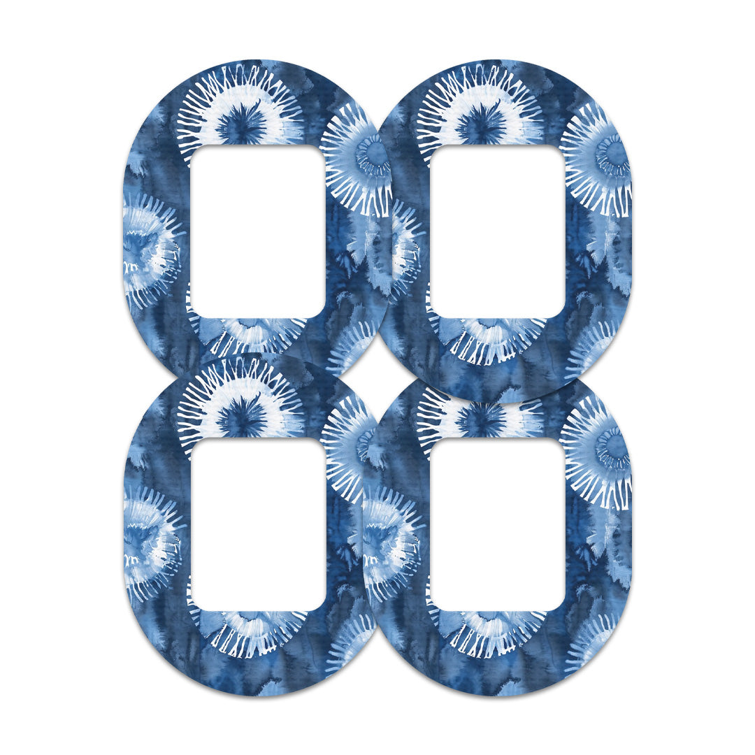Monochrome Blue Tie Dye Tandem Mobi Decorative Patch Tape - Pump Peelz