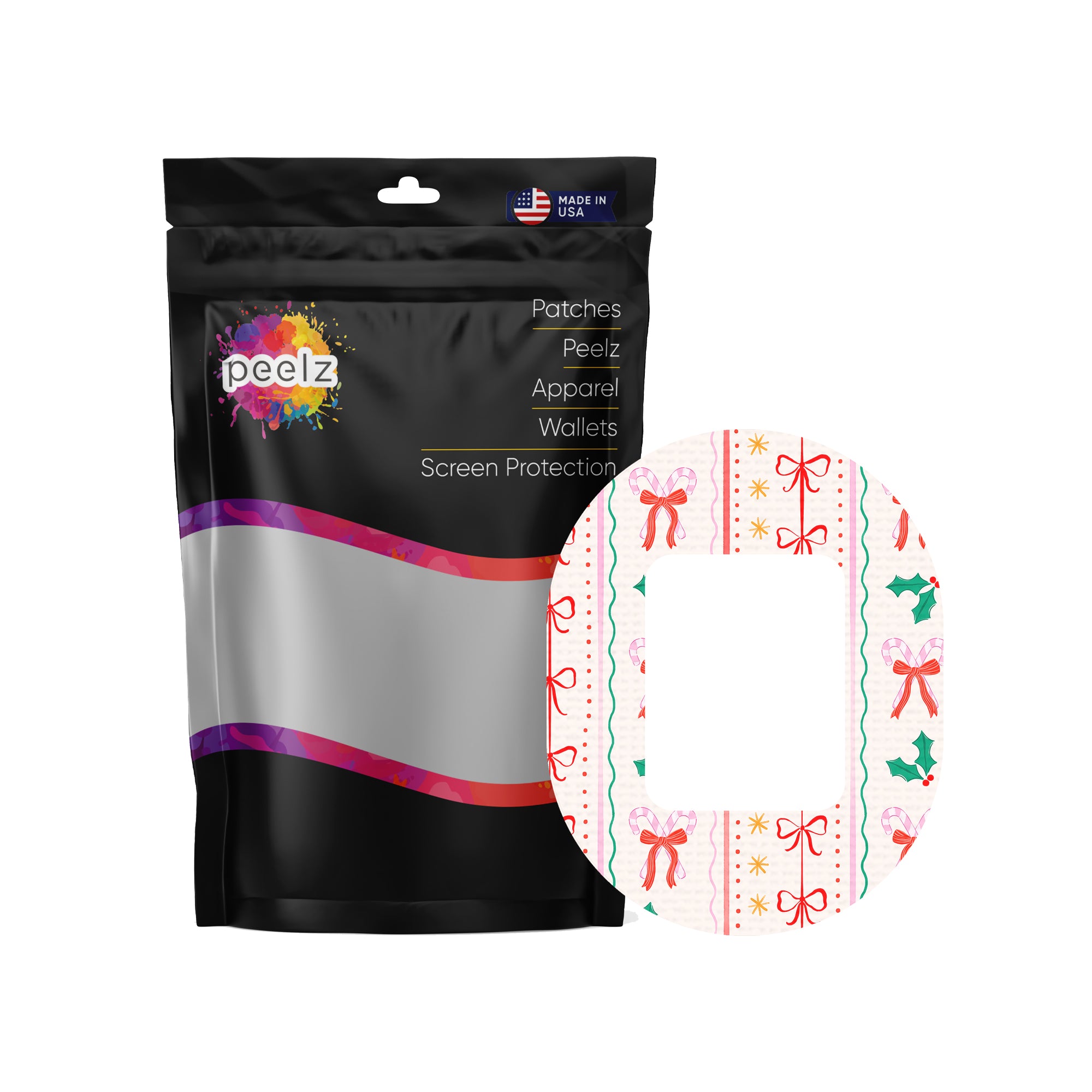 Holly Jolly Ribbon Tandem Mobi Patch Tape - Pump Peelz