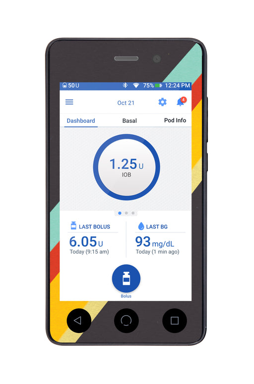 Monaco Stripes Omnipod DASH™-Pump Peelz