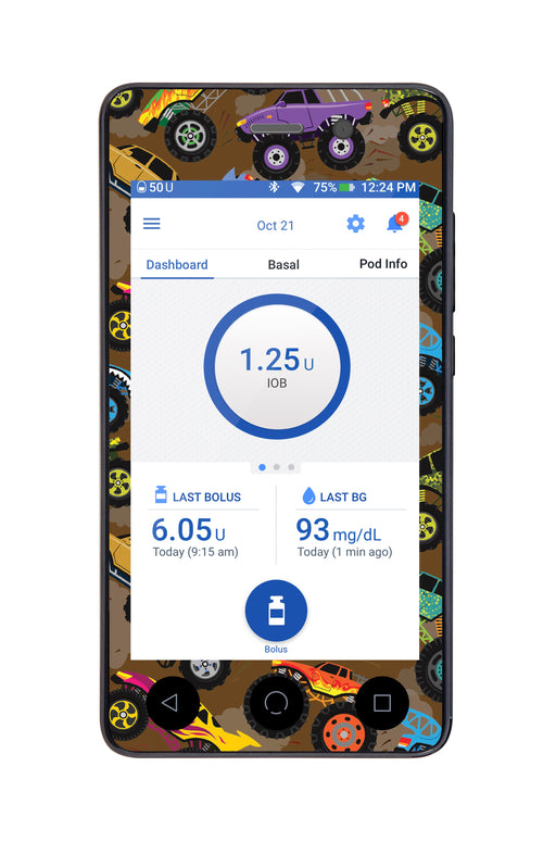 Monster Trucks Omnipod DASH™-Pump Peelz