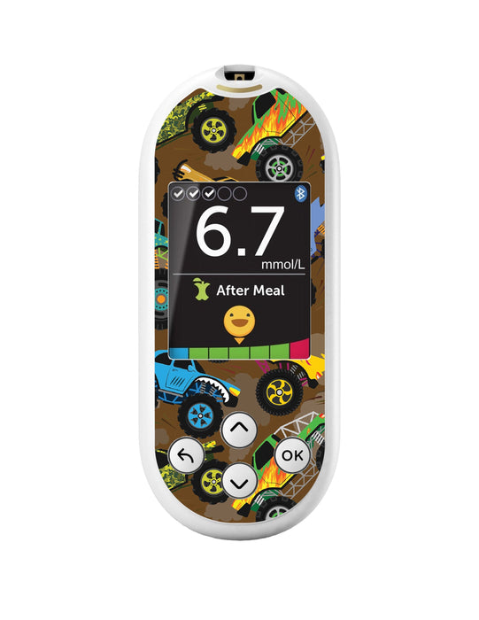 Monster Trucks for OneTouch Verio Reflect Glucometer-Pump Peelz