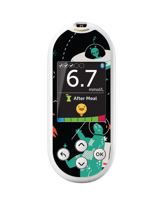 Monster in Space for OneTouch Verio Reflect Glucometer-Pump Peelz